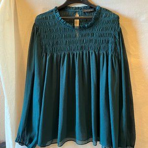 Green Lined Blouse